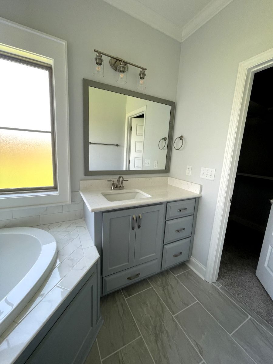 Sweet Pecan Custom Home Master Bathroom