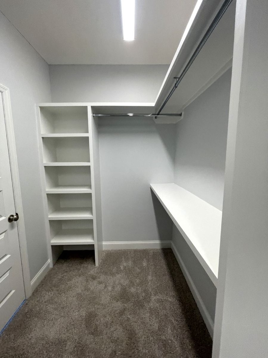 Sweet Pecan Custom Home Master Bathroom Closet