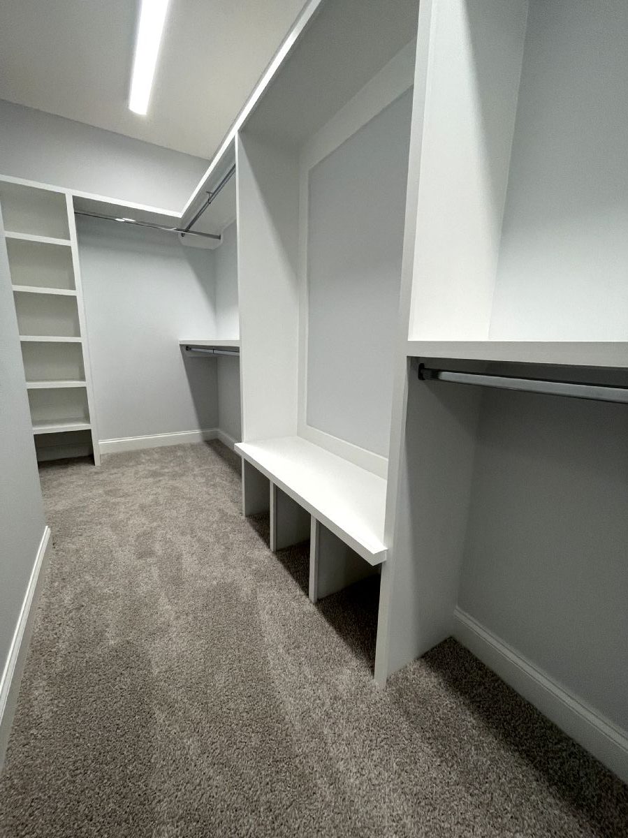 Sweet Pecan Custom Home Master Bathroom Closet